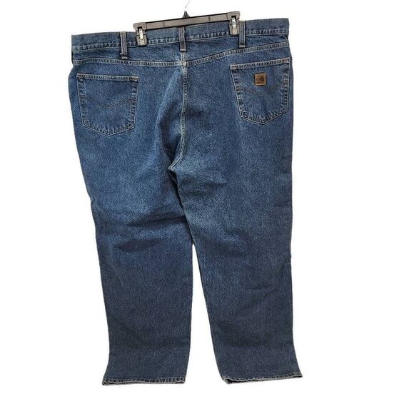 Carhartt Men's Size 50 x 32 Relaxed Fit Straight Leg Denim Blue Jeans R13 - Picture 2 of 10